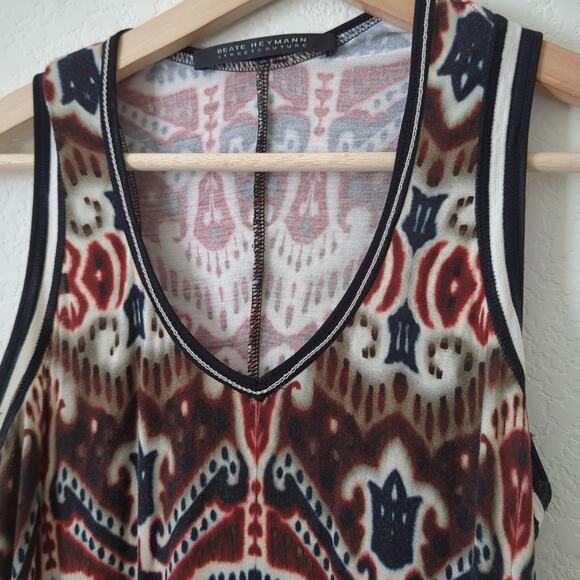 Beate Heymann by Street Couture V-Neck Tank Dress Pali Knit Brown Womens Size 8 - Picture 3 of 8